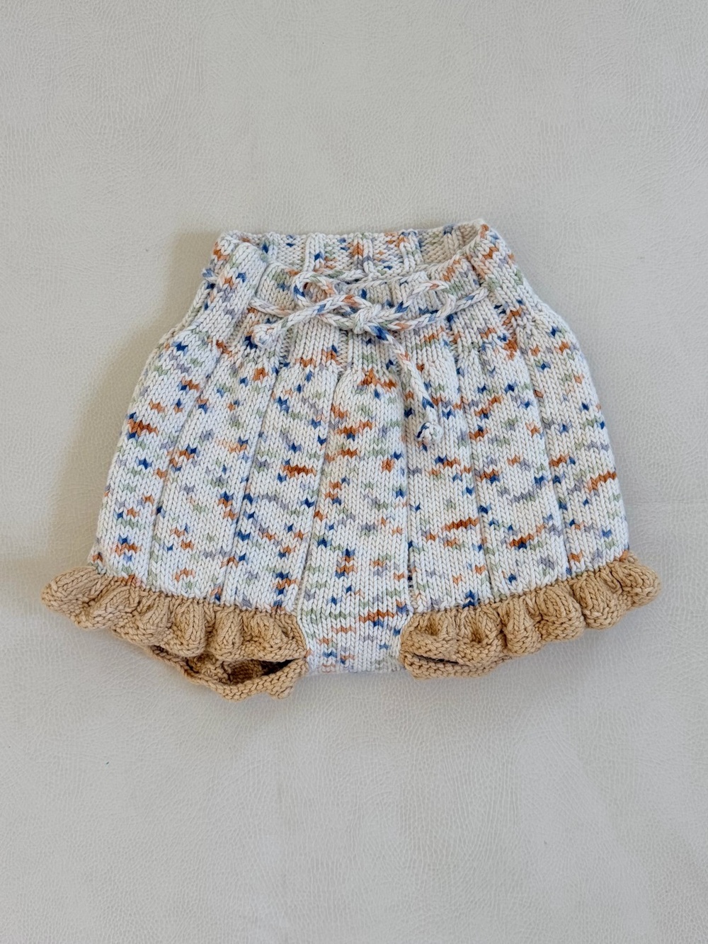 Misha & Puff Scalloped Hem Shorts in Seashore Confetti 18-24M